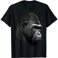 Gorilla Monkey Polygon Geometric Animals Print Art T-Shirt