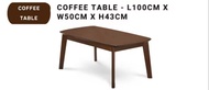 Meja Kopi Kayu L100cm W50cm H43cm
