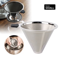 Dripper V60 Coffee Dripper Filter V60 Cone Coffee Dripper Stainless Steel Filter - Silver