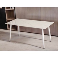 [Sg Ready Stock]Slate Dinning table Sintered Stone dinning table Ceramic Dining Table Marble Dining Table whole white