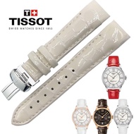 7/21✈Tissot/Tissot watch strap off-white 16mm Tissot T099 female 1853 watch strap female original Du