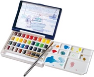 [訂購] Holbein 日本製 藝術家固體透明水彩 12色 18色 24色 36色 盒裝 Palm Box Solid Artists' Watercolor Paint #好賓 #荷爾拜因 #HW