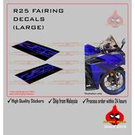 R25 V1 / V2 Fairing Decals 1 Pair (left & right) / Airscoop YAMAHA