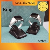 925 Silver CZ Black Stones Ring For Men (352246) | Cincin Lelaki Batu CZ Hitam Perak 925 |