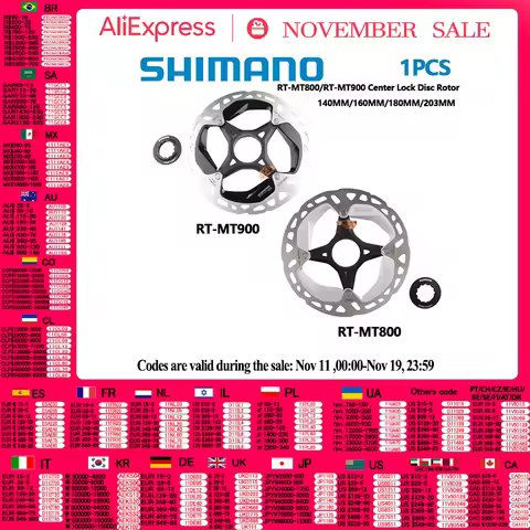 Shimano DEORE XTR SLX Series RT-MT800/MT900 Center Lock Disc Rotor 140/160/180/203MM MTB Riding Part