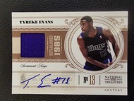 (球衣+簽名) (最佳新秀) Tyreke Evans/49 (Kings) 2011 Panini NBA National Treasures