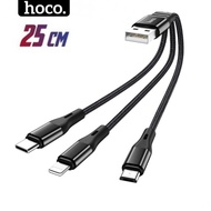 Dây sạc ngắn 25cm HOCO tiện dùng cho pin sạc dự phòng cho type c micro usb iphone