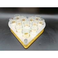 Shot Glass + Holder Set