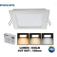 PHILIPS 59527 Marcasite 125mm 12w Square / LED Ceiling Light / Downlight / LED Light