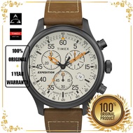 TIMEX Expedition Field Chronograph 43mm Leather Strap Watch | TW2T73100 | BlackAceOnline
