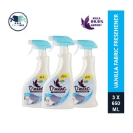 [PREMIUM QUALITY - READY STOCK] D'menc® Fabric Freshener With Antibac 99.9% 650ml [Breezy Vanilla] x