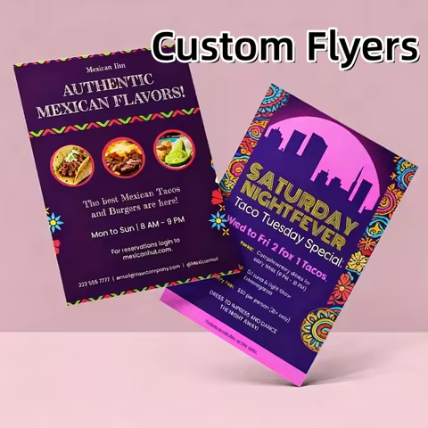 Custom Flyers A6/A5/A4 Flyer Price List Introduction Advertisement for Small Business Double-Sided P