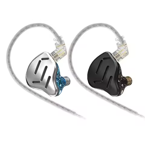 KZ ZAX 7BA+1DD 16 Unit Hybrid Headset HIFI Metal Monitor In-ear Earphones Dj Music Earbud Earphones 