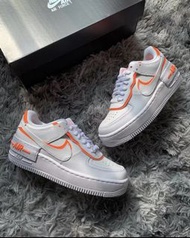 💕Nike Air Force 1 Shadow 白橙 馬卡龍 女款