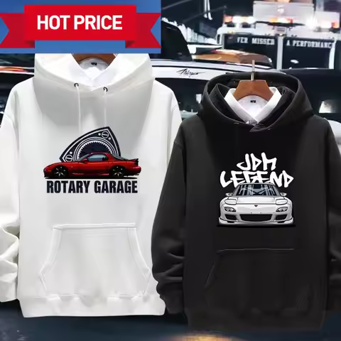 JDM Japanese FD RX7 Rotary Engine 13B Car Hooded Sweater Men's and Women's Autumn and Winter Casual 