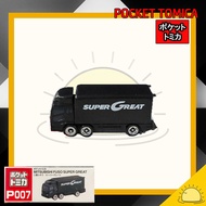 MITSUBISHI FUSO SUPER GREAT : P007(รถสีดำ) By Pocket Tomica 1 นิ้ว ของเล่นของสะสม