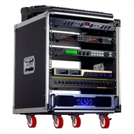 black 8U12U16U Amplifier Case Cabinet Shelf KTV Karaoke Home Audio Flight Mixer Amplifier Crate Equi