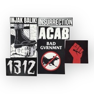 Sticker Pack Perjuangan - Step on, 1312, ACAB, Insurance, Bad Gvrnmnt, etc.