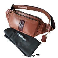 KICKERS waist bag pria dan wanita kulit asli original / tas pinggang / tas dada kulit asli