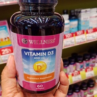 Wellness Vit D3 400 IU 60 Softgels