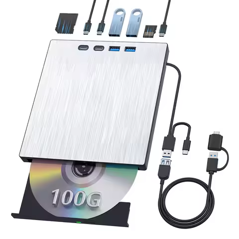 External Blu-Ray Drive Portable 3D Bluray Burner USB3.0 Support M-DISC 100G Disc Read/Write Drives R