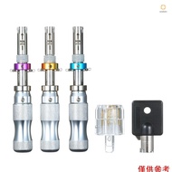 (andoer)Tubular Lock Pick Set with Transparent Lock Practice Locksmith Tools Lock Picking Kit for Be