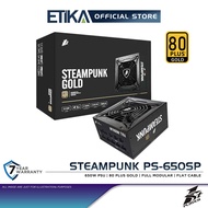 1st Player Steampunk PS-650SP | 650W Power Supply PSU | 80 Plus Gold | Full Modular | Flat Cable | 1