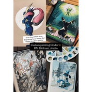 CUSTOM PAINTING TCG BINDER hice 2x2 and 3x3 normal zipper