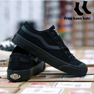 Ventela Kids All Black Ventela Public Low Full Black Shoes - black school shoes