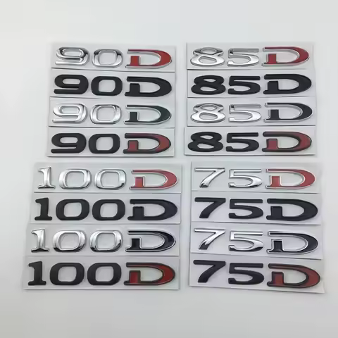For Tesla MODEL 3 S X Y 75D 85D 90D 100D Rear Boot Trunk Tailgate Emblem Badge Sticker 3D Metal Car 