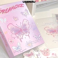 UAENAU Photo Card Binder, Loose Leaf Shell Butterfly Photo Album, Fashion A5 Star Chasing Album