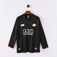 RETRO MANCHESTER UNITED LONG-Sleeve FOOTBALL SHIRT - BLACK 2008 EDITION - HIGH QUALITY IMPORTED PROD
