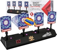 Electronic Shooting Target for Nerf Guns - Auto Reset Digital Scoring Shooting Practice 4 Targets, Ideal Gifts Toys for 5 -12 Years Old Kids, Teens, Boys &amp; Girls (Only Target)
