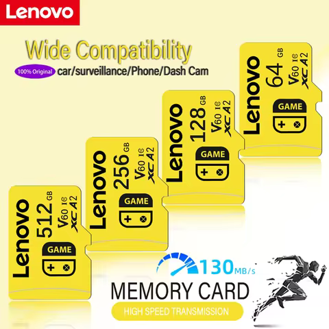 Lenovo Micro TF SD Card A2 Class 10 SD Card High-Speed Mini TF Card CCTV Camera 32GB 64GB 128GB 256G