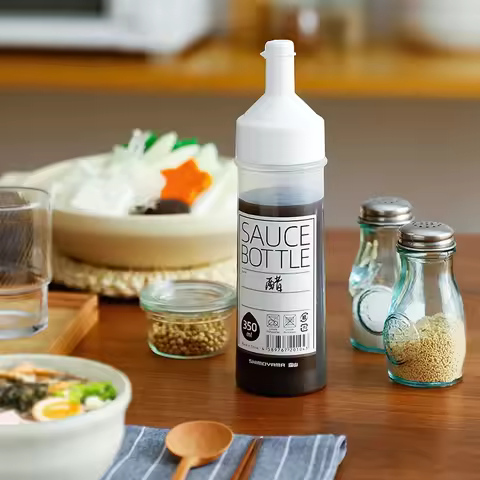 Plastic Squeeze Bottle Tomato Salad Sauce Squeeze Bottle 350ml Vinegar Bottle Soy Sauce Bottle Kitch