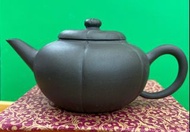 黑南瓜茶壺/黑鐵砂/陶壺/陶藝品/收藏壺/茶具