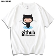 Red Korean Github Programmer Ape T-Shirt GEEK GEEK Spoof IT Madman Otaku Short-Sleeved Pure Cotton G