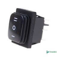 YosunJon] 12V Bla Waterproof 6Pin DPDT Self Loing Rectangle Roer Switch NEW
