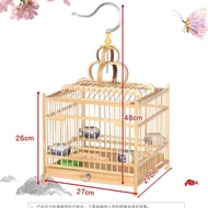 ! Stock Carved Roof Bird Cage Hemp Bird Cage Grosbeak Madagascar Agate Bird Cage Hemp Cage Siskin Bird Cage Accessories 