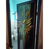 M'SIA TOP BRAND~ARTFIBRE/VITALLY CUSTOM MADE SWING DOOR WITH ALUMINIUM DOOR FRAME~LOUVER/TRANSPARENT