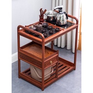 Huali Solid Wood Mobile Tea Cabinet Tea Table Tea Set with Kettle Integrated Tea Set for Home Use Si