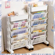 Storage Racks Bookshelves Movable Multi-Layer Shelves Desktop Storage Baskets