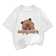 2026New Capibara Cartoons Funny 90s Capybara Tshirt Kids Children T-Shirt Clothes Kid Girl Boy T Shi