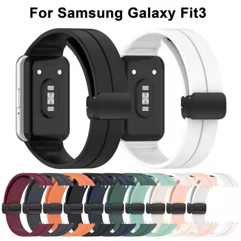 Silicone Strap for Samsung Galaxy Fit3 Watch Band Magnetic Buckle Wristband for Samsung Galaxy Fit 3