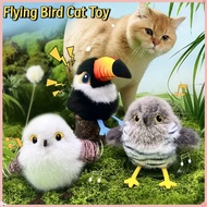 Flying Bird Cat Toy Interactive Chirping Bird Cat Toy Electric Rechargeable Flapping Bird Pet Toy