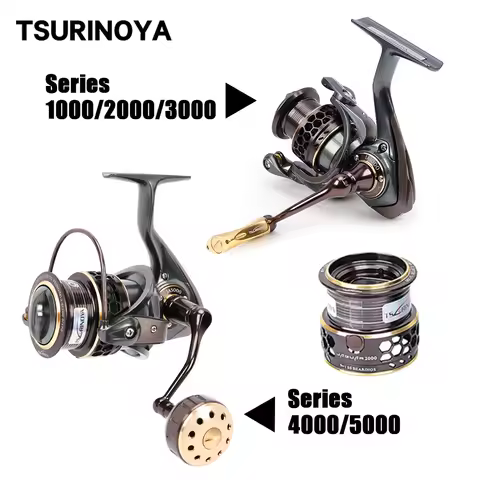 Tsurinoya Jaguar 1000/2000/3000/4000/5000 Double Spool Spinning Reel Ultralight Ajing Carp Casting R