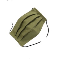 成人布口罩套 / 表布橄欖綠環保紗+內裡黑色TC布(透氣款)
