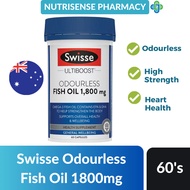 Swisse Ultiboost Odourless Fish Oil Concentrate 1800mg 60's