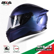 Gille 501 GTS V2 Solid Full Face Dual Visor Motorcycle Helmet