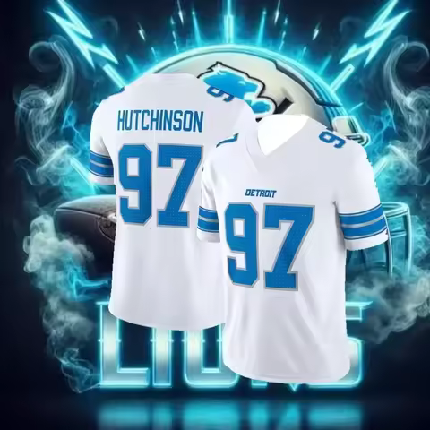 2025 New Men'S T-Shirt Football Jersey T-Shirt 3d Printing T-Shirt Lion No. 97 Football Jersey Sport